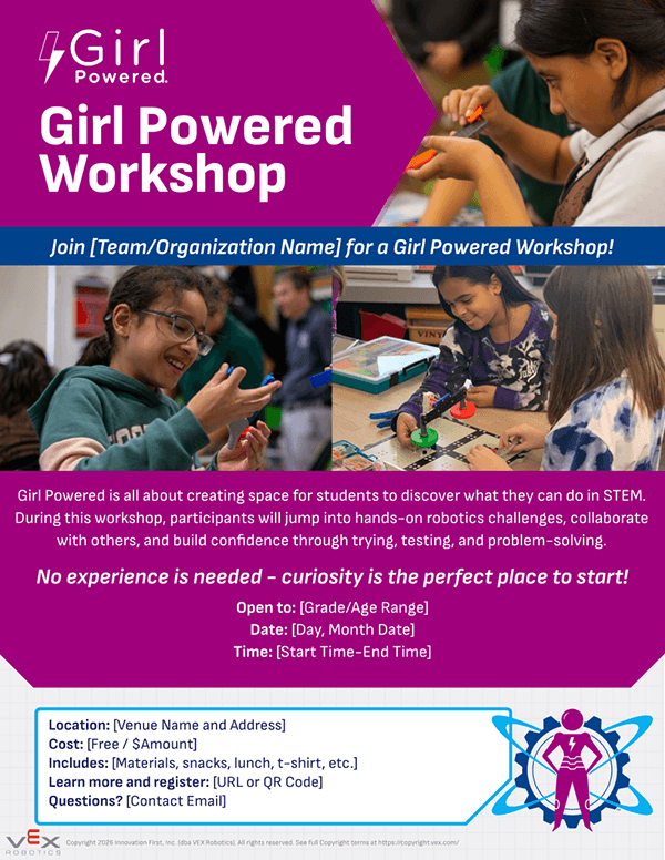 Example image of a Girl Powered Flyer